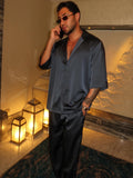 dark blue silk set