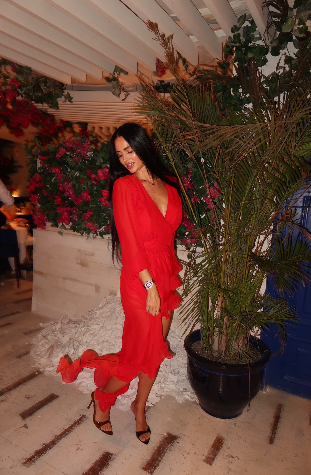 Bianca dress in red