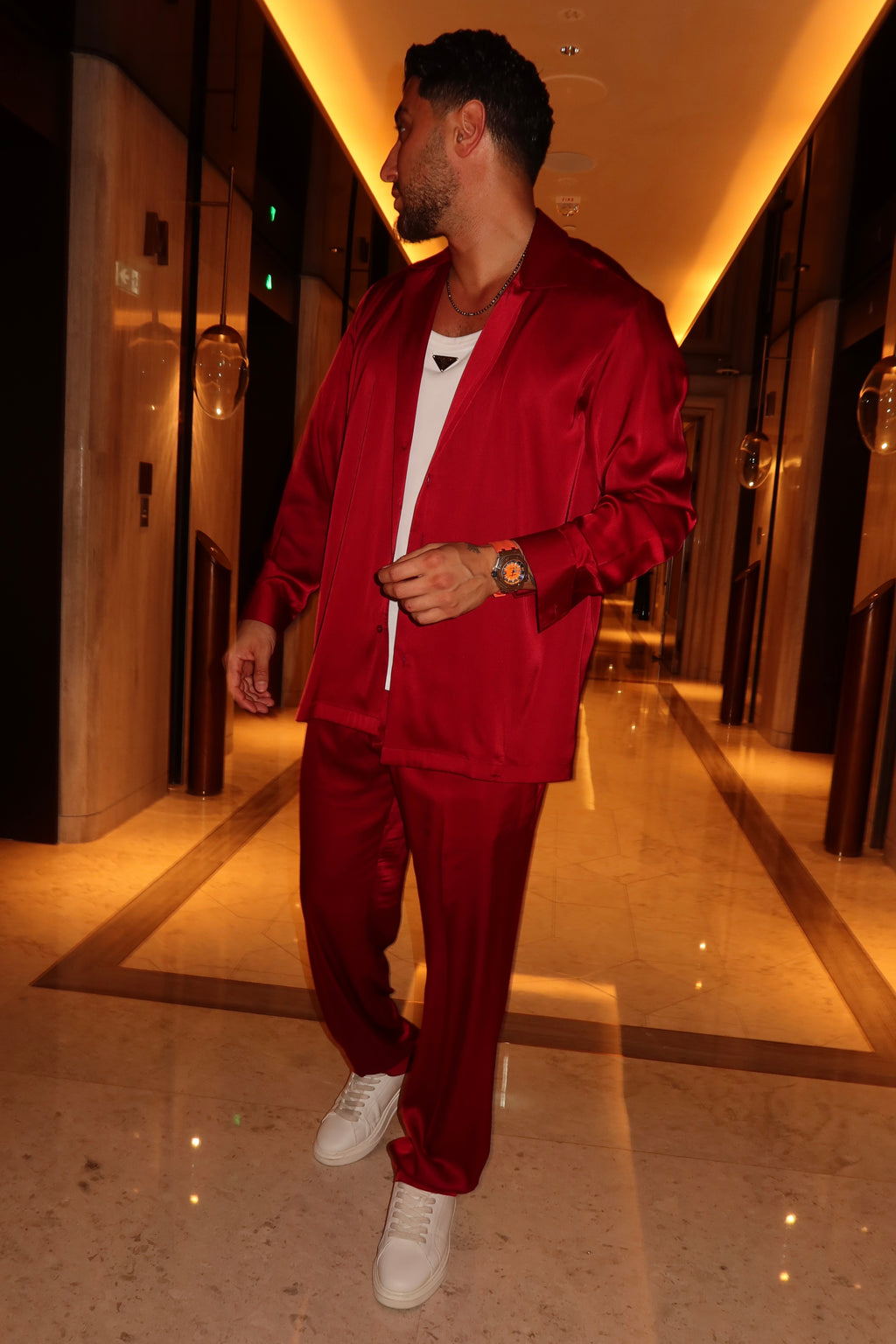 Rudy Red Silk Set