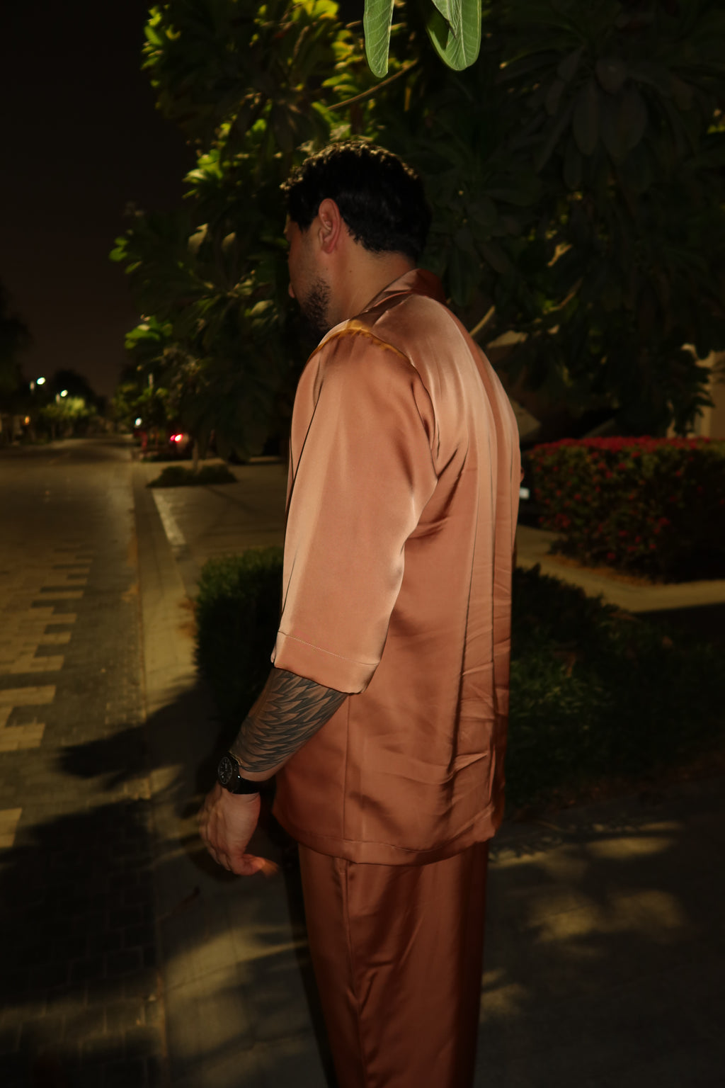 Bronze Gold Silk Set