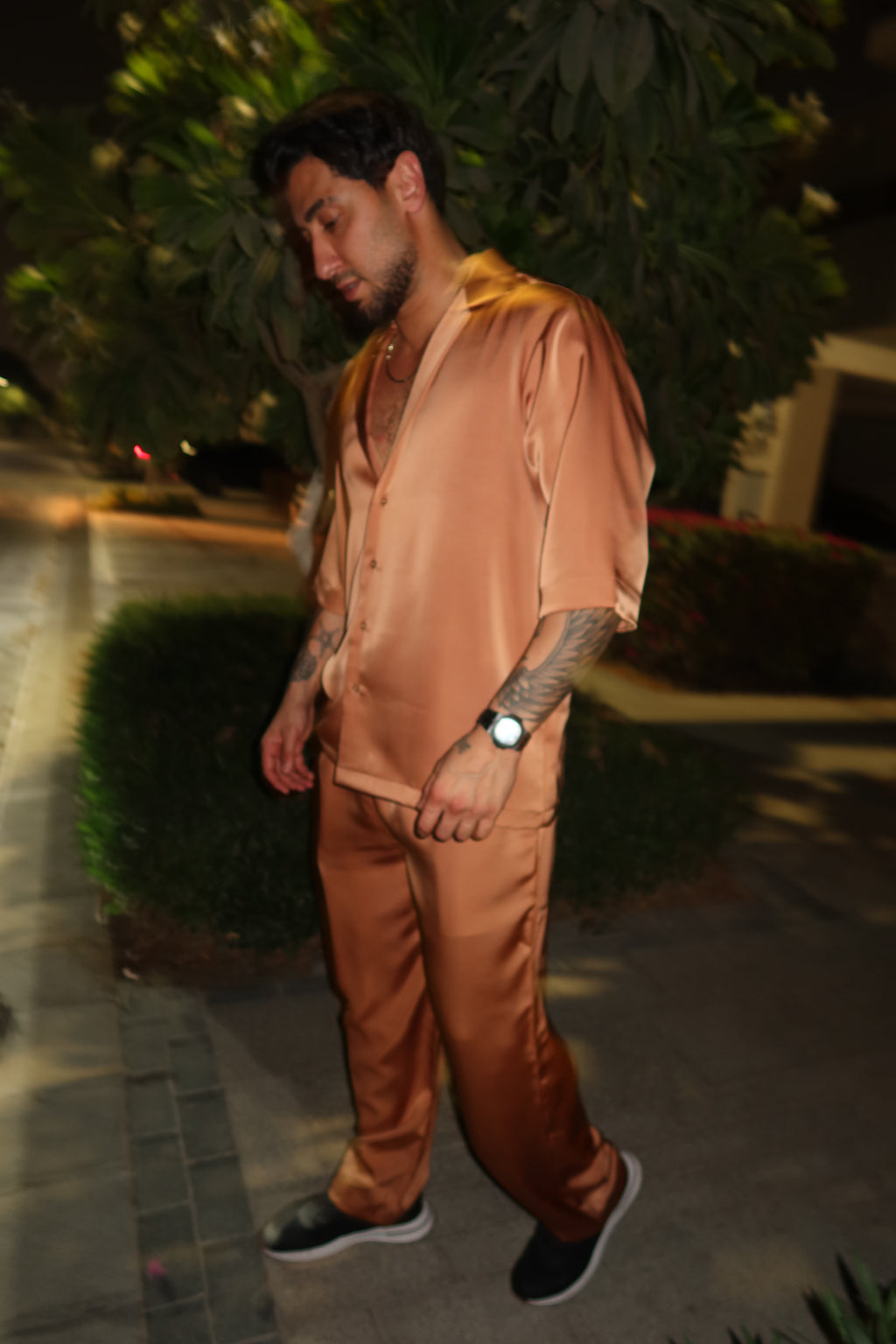 Bronze Gold Silk Set