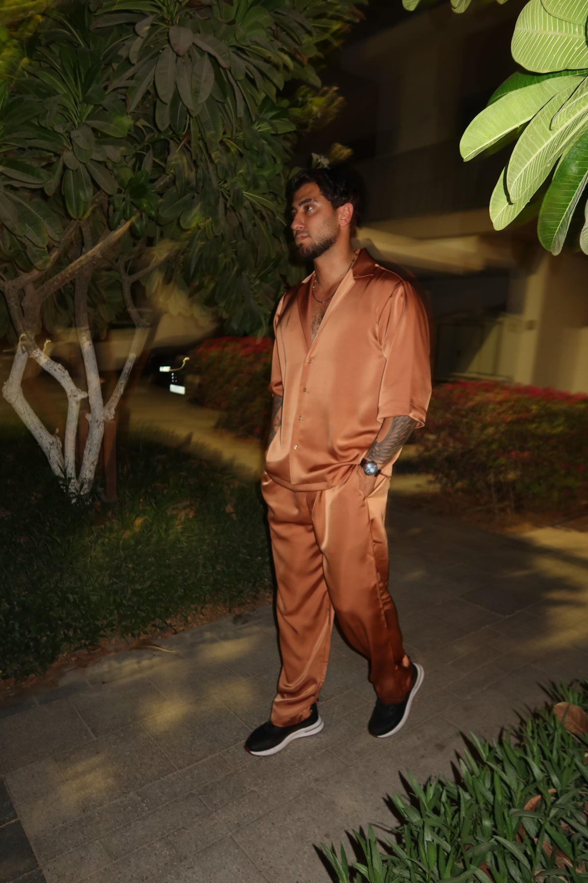 Bronze Gold Silk Set